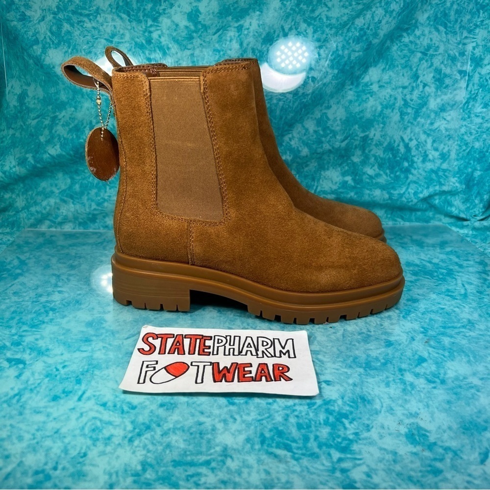 Ralph Lauren Corinne Women’s Brown Suede Water Resistant Suede Chelsea Boots